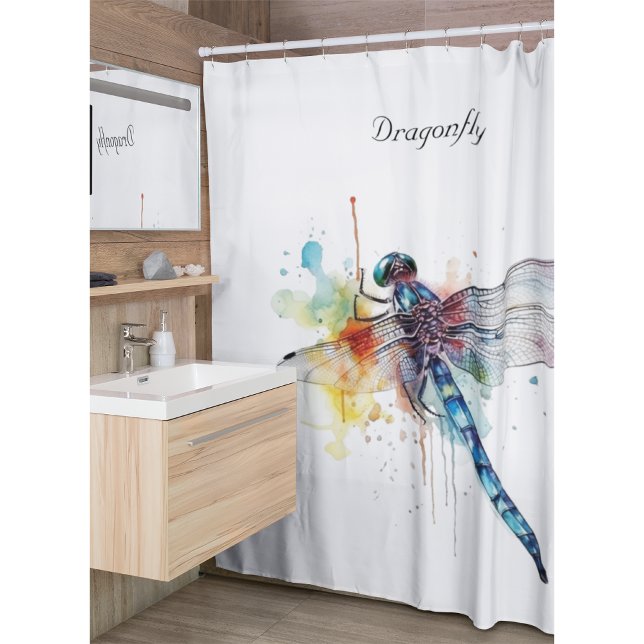 Dragonfly Dreamscape, custom Shower Curtain (Creator Uploaded)