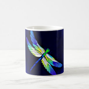 Dragonfly Electric Blue - Personalise with a name Coffee Mug