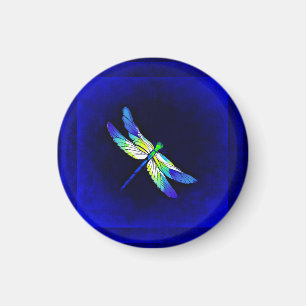 Dragonfly Electric Blue - Personalise with a name Magnet