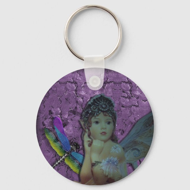 dragonfly fairy keychain (Front)