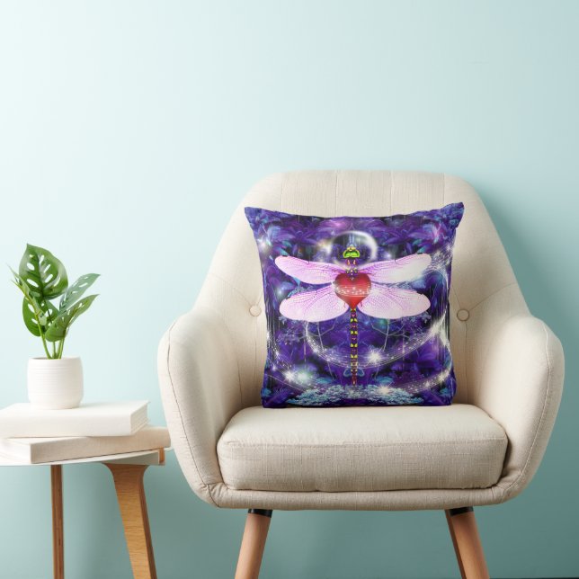 Dragonfly & Fairy Lights Cushion (Chair)