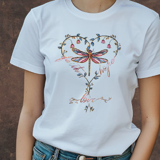Dragonfly faith, hope, love | Christian  T-Shirt