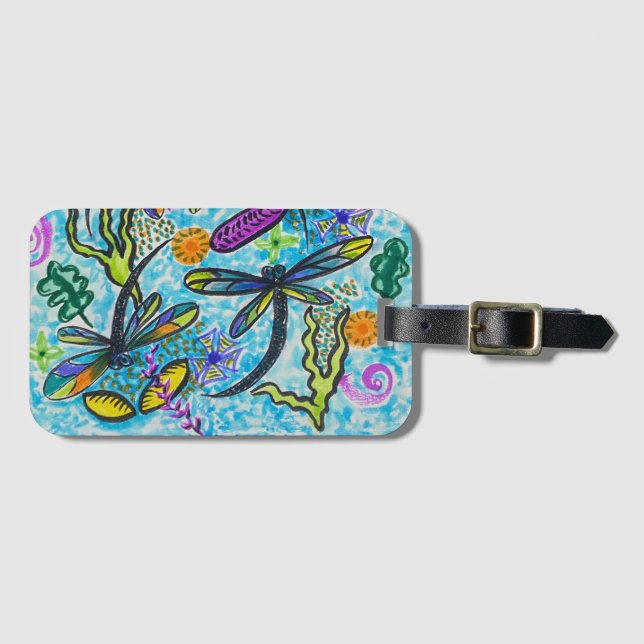 Dragonfly Fantasy  Luggage Tag (Front Horizontal)