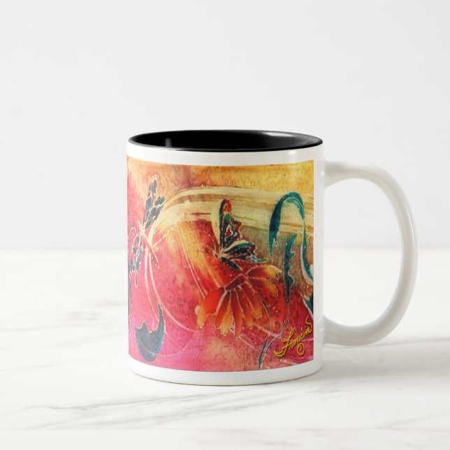 Dragonfly Fantasy Two-Tone Coffee Mug (Right)