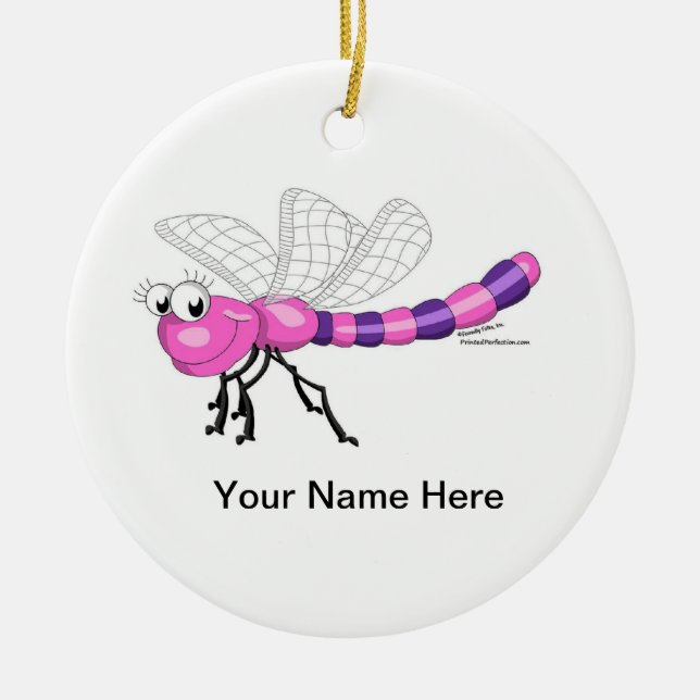 Dragonfly - Female Ceramic Ornament (Front)
