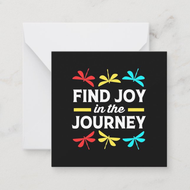 Dragonfly Find Joy In The Journey Card (Front)