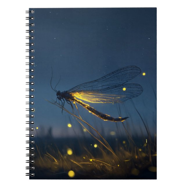 Dragonfly Firefly Night Notebook (Front)