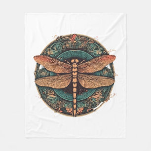 Dragonfly fleece blanket