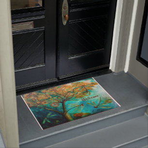 Dragonfly Flirtation Doormat