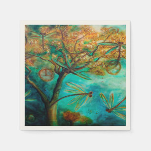 Dragonfly Flirtation Napkin