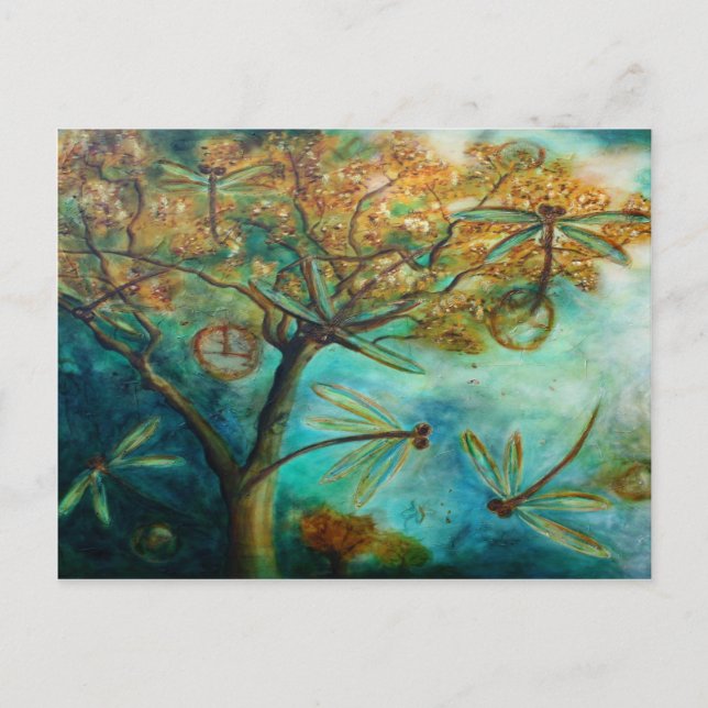 Dragonfly Flirtation Postcard (Front)
