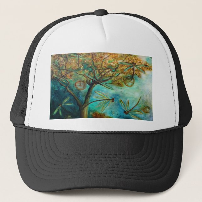 Dragonfly Flirtation Trucker Hat (Front)