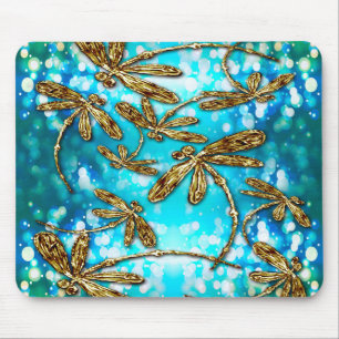 Dragonfly Flit Bubbles Mouse Pad