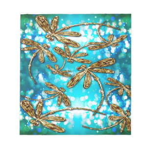 Dragonfly Flit Bubbles Notepad