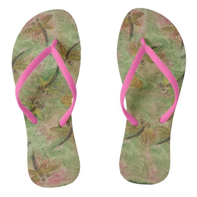 Dragonfly Flit Cotton Candy Thongs (Footbed)