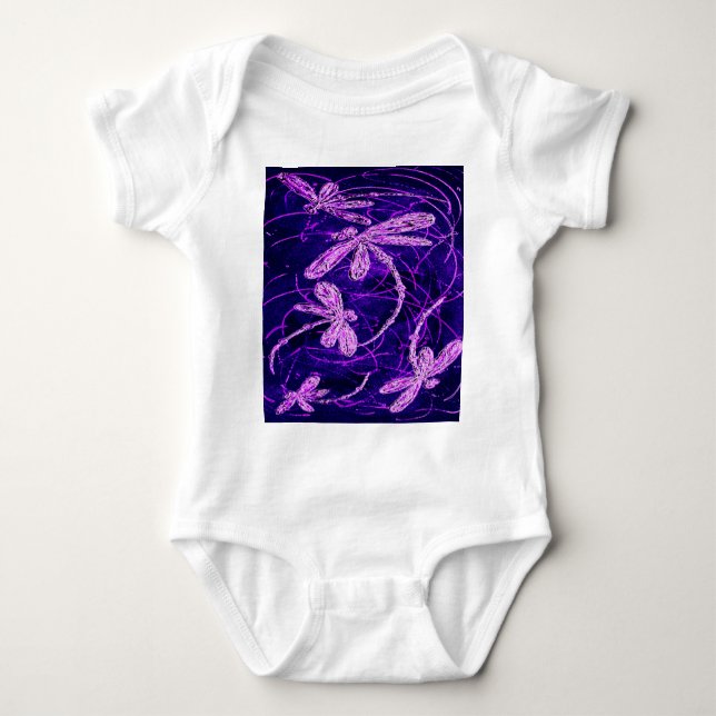 Dragonfly Flit Disco Baby Bodysuit (Front)