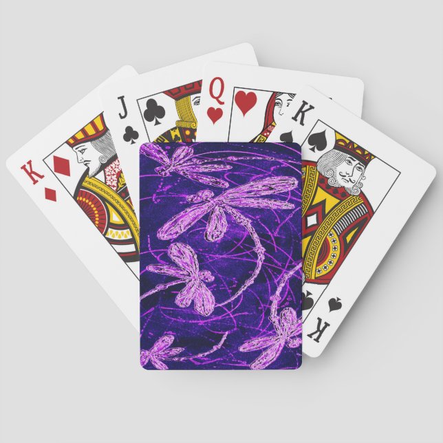 Dragonfly Flit Disco Playing Cards (Back)