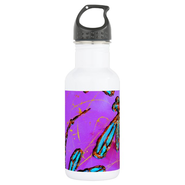 Dragonfly Flit Electric Pink 532 Ml Water Bottle (Front)
