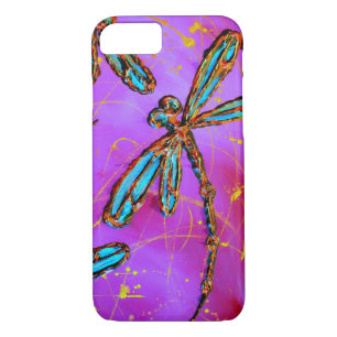 Dragonfly Flit Electric Pink iPhone 8/7 Case