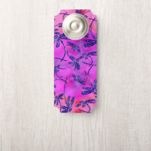 Dragonfly Flit Peachy Pink Door Hanger