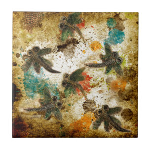 Dragonfly Flit Rustic Splash Ceramic Tile