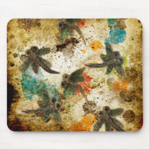 Dragonfly Flit Rustic Splash Mouse Pad