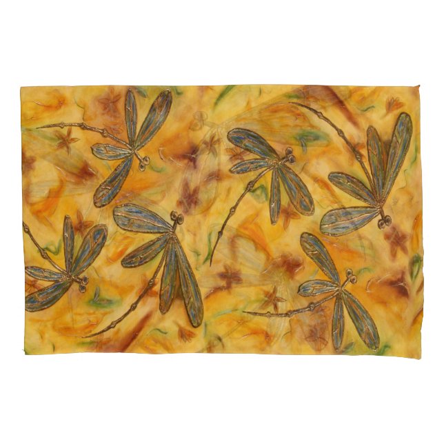 Dragonfly Flit Warm Breeze Pillowcase (Front)