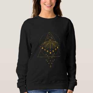 Dragonfly Floral Moon Phases Lunar Spiritual Wicca Sweatshirt