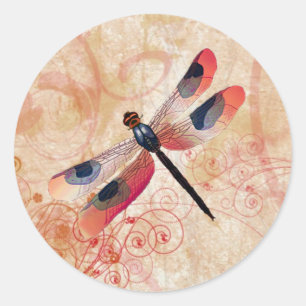 Dragonfly Flourish Sticker