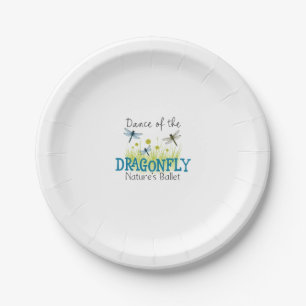 Dragonfly Flying Insect Lover Entomology Dragonfli Paper Plate