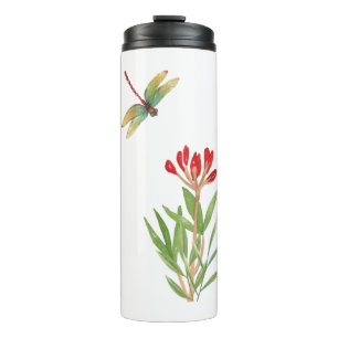 dragonfly flying over a plant thermal tumbler