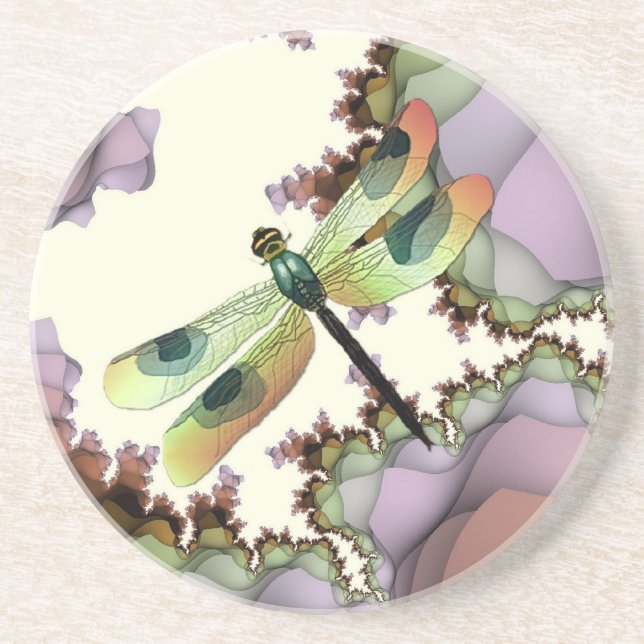 Dragonfly Fractals Coaster (Front)