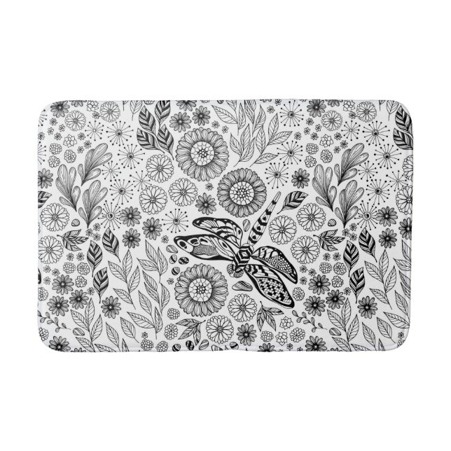 Dragonfly garden bath mat (Front)