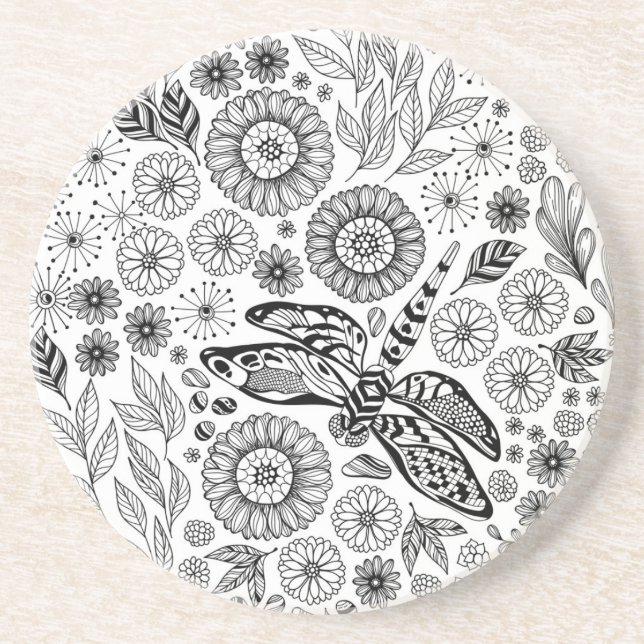 Dragonfly garden coaster (Front)