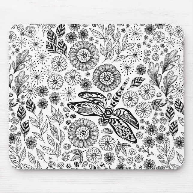 Dragonfly garden mouse pad (Front)