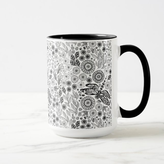 Dragonfly garden mug (Right)