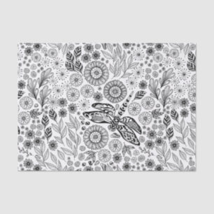 Dragonfly garden tissue paper