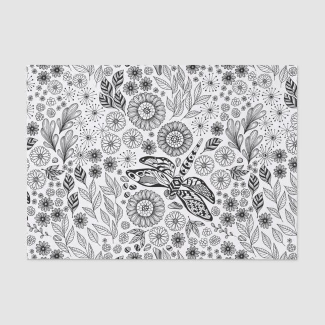 Dragonfly garden tissue paper (Front)