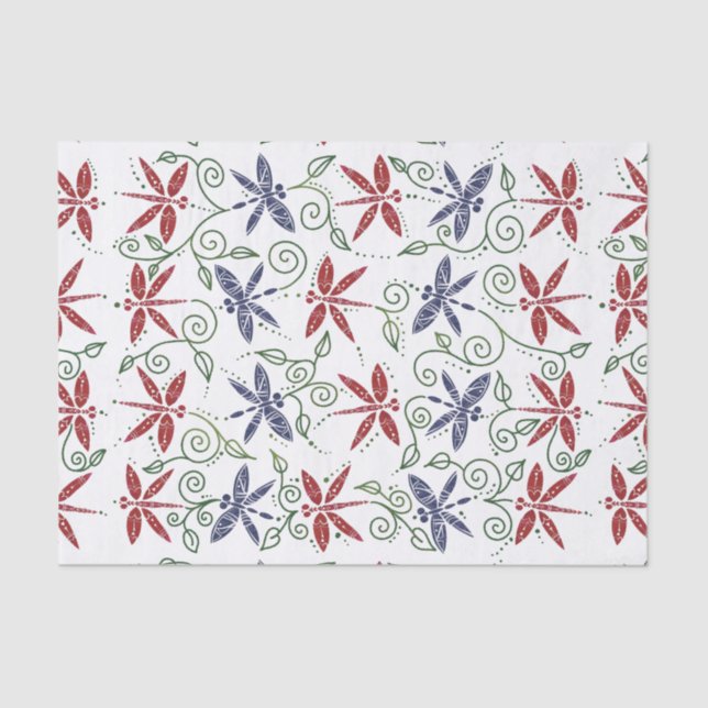 Dragonfly Gardens Tissue Paper (Front)