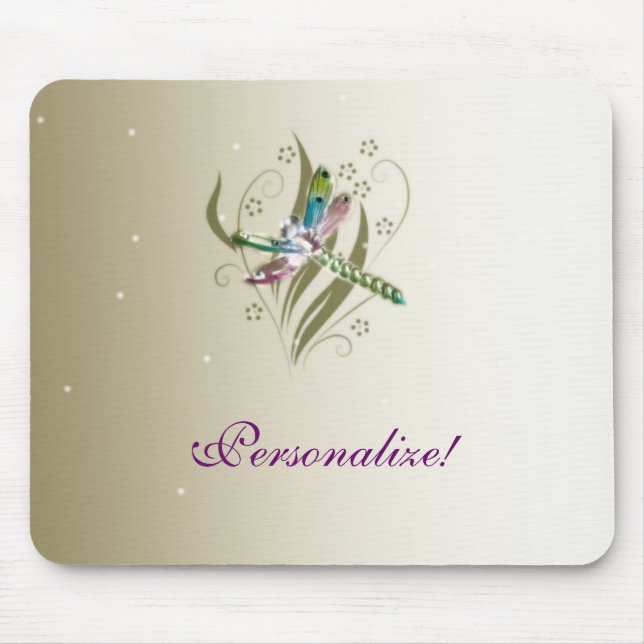 Dragonfly Glow Mousepad (Front)