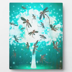 Dragonfly Glow Tree Plaque