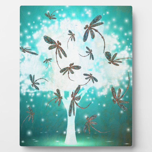 Dragonfly Glow Tree Plaque (Front)