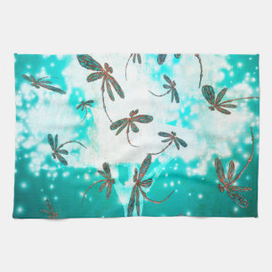 Dragonfly Glow Tree Tea Towel