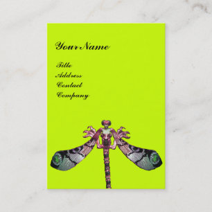 DRAGONFLY ,green ,black pink yellow Business Card