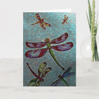 Dragonfly Greeting Card Blank Inside