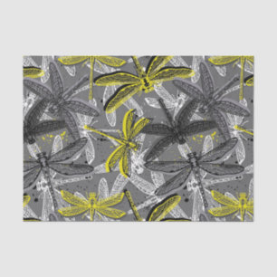  dragonfly hand drawn stylised seamless pattern  tissue paper