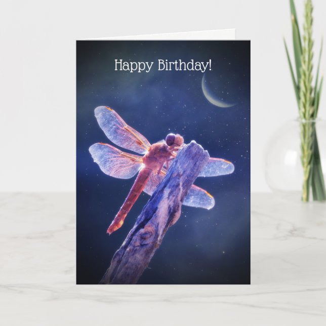 Dragonfly Happy Birthday Card (Front)
