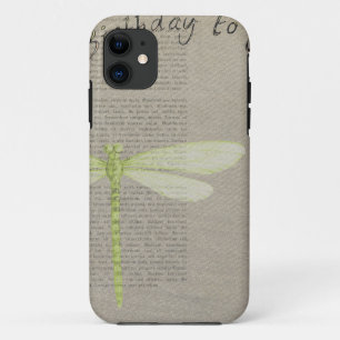 dragonfly happy birthday iPhone 11 case