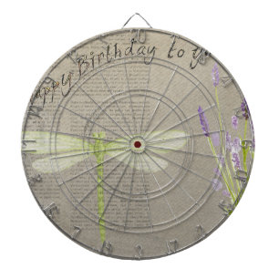 dragonfly happy birthday dartboard