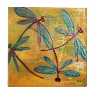 Dragonfly Haze Ceramic Tile